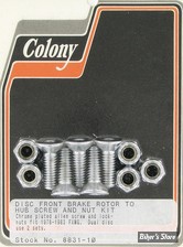 ECLATE DF - PIECE N° 03 - KIT VISSERIE DE DISQUE AVANT (JANTE A RAYONS ) - OEM 0000-00 - FRAISEE - CHROME - 8831-10