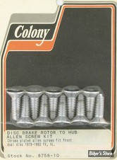 ECLATE DF - PIECE N° 02 - KIT VISSERIE DE DISQUE AVANT (JANTE MOULEE) - OEM 3680 - FRAISEE - CHROME - 8758-10