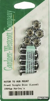 ECLATE DF - PIECE N° 03 - KIT VISSERIE DE DISQUE AVANT (JANTE A RAYONS) - OEM 3655 ET 7739 - ALLEN - CHROME