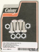 ECLATE DF - PIECE N° 03 - KIT VISSERIE DE DISQUE AVANT (JANTE A RAYONS) - OEM 3655 et 7739 - TORX - ZINC - 3268-10