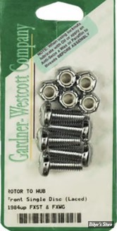 ECLATE DF - PIECE N° 03 - KIT VISSERIE DE DISQUE AVANT (JANTE A RAYONS) - OEM 3655 ET 7739 - TORX - CHROME - C-80-41T