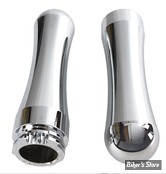 POIGNEES - V-TWIN TEDD CYCLE - Odins Contour Style Handlebar Grip Set - CHROME