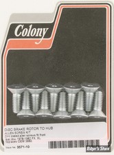 ECLATE DF - PIECE N° 02 - KIT VISSERIE DE DISQUE AVANT (JANTE MOULEE) - OEM 3680 - FRAISEE - ZINGUÉ - 3571-10