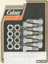 ECLATE H - PIECE N° 30 / 31 - KIT DE VISSERIE - TAMBOUR DE FREIN  SPORTSTER 52/78 - OEM 7725 / 3970B - CHROME - 8811-16