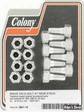 ECLATE H - PIECE N° 30 / 31 - KIT DE VISSERIE - TAMBOUR DE FREIN  SPORTSTER 52/78 - OEM 7725 / 3970B - ZINC - 2801-16