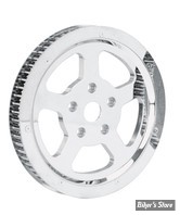 65 DENTS / 1 1/8" - POULIE ARRIÈRE - CUSTOM TYPE - BIGTWIN 84/99 - ZODIAC - CHROME