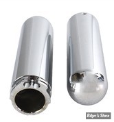 POIGNEES - V-TWIN TEDD CYCLE - Billet Fat Style Grip Set - CHROME - 1"1/2