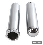 POIGNEES - V-TWIN TEDD CYCLE - Billet Fat Style Grip Set - CHROME - 1"1/4