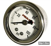 MANO DE PRESSION D'HUILE - FEULING - CORPS : CHROME / FOND : NOIR - EMBOUT : LAITON ARRIERE - 1" 1/2 - 1/8" NPT - 9042