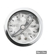 MANO DE PRESSION D HUILE - ENGINE TUNED - 0 À 60 PSI - CORPS CHROME 