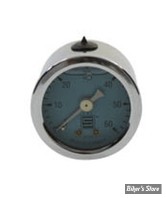 MANO DE PRESSION D'HUILE -  60 PSI - V-TWIN - 0 À 60 PSI - V-TWIN / SIFTON - CORPS : CHROME