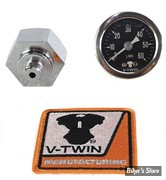 - KIT MANO DE PRESSION D HUILE -  60 PSI - BIGTWIN 71/84 / SPORTSTER 71/85 - Nugget Oil Gauge Kit - V-TWIN - 