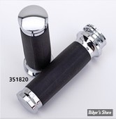 POIGNÉES - ZODIAC - TIRAGE PAR CÂBLES HD 82UP / 1" - TORNADO II - CAOURCHOUC NOIR - LISSE / CHROME