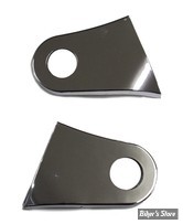 ECLATE A - PIECE N° 00 - CACHES FIXATIONS AVANT DE RÉSERVOIR - OEM 70904-04 (L) -  SPORTSTER 04/22 - CHROME - LA PAIRE