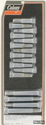 ECLATE G - PIECE N° 10 - KIT VISSERIE DE CULASSE - OEM 4666 / 4715W - OEM STYLE - CHROME - COLONY - 9642-16