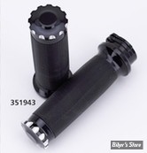 POIGNÉES - ZODIAC - TIRAGE PAR CÂBLES HD 82UP / 1" - TORNADO II - TURBO / NOIR - CAOURCHOUC NOIR