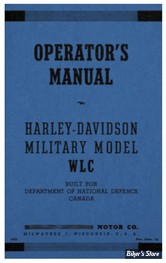 MANUEL D'ENTRETIEN / SERVICE MANUAL - 1942/1943 WLC - OEM 00000-00 - SAMWEL - MANUAL, Operator’s , WLC 45″ models - 1600506