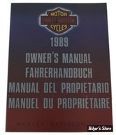 MANUEL D'ENTRETIEN / SERVICE MANUAL - BIGTWIN 1989 - OEM 99965-89 - OE Factory Service Manual for 1989 Big Twin International