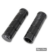 POIGNEES - V-TWIN TEDD CYCLE / WYATT GATLING - Retro Throttle by Wire Grip Set - NOIR