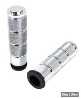 POIGNEES - V-TWIN TEDD CYCLE / WYATT GATLING - Retro Throttle by Wire Grip Set - CHROME