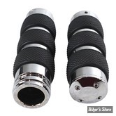 POIGNEES - V-TWIN TEDD CYCLE / WYATT GATLING - Banded Style Throttle By Wire Grip SeT - CHROME