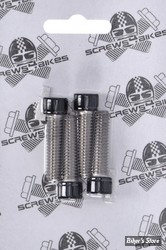 VISSERIE DE PLATINE DE RISERS - OEM 3210A - 5/16-18 x 1 1/4" UNC - SCREWS4BIKES - NOIR BRILLANT - LK.HD.3.sw
