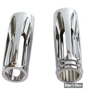 POIGNEES - V-TWIN TEDD CYCLE - Chrome Billet Slasher Style Grip Set - CHROME