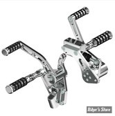 - COMMANDES AVANCEES - SOFTAIL 84/99  - RICK'S - BILLET ALUMINIUM - LONGUEUR :+ 2" -  REPOSES PIEDS : O'RING - POLI - 50-1000099-1