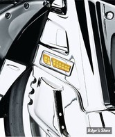 REFLECTEURS - KIT DE CONVERSION DE RÉFLECTEURS DE FOURCHE - LED - KURYAKYN - HONDA GOLDWING 1800 - L.E.D. Front Reflector Conversion Light Amber Chrome - KUR7455 / 7455