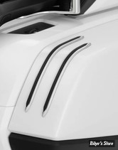 ENJOLIVEURS DE COUVERCLE DE SACOCHES - SHOW CHROME / BIG BIKE PARTS - HONDA GOLDWING 1800 - GT SADDLEBAG SCUFF STRIPS - CHROME / NOIR - 52-957