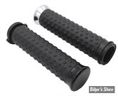 POIGNEES - V-TWIN TEDD CYCLE / WYATT GATLING - Deluxe Grip Set - Chrome