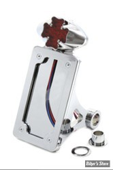PLAQUE LATERALE - 100 X 180 - PLAQUE LATERALE - SOFTAIL 84/06 / DYNA 06/07 - BILLET - Iron Cross verticale