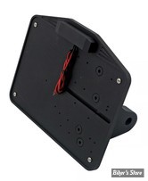 PLAQUE LATERALE - 143 X 210 - DYNA 1991/2017 - CPV - Dyna shock mount license plate bracket kit - AVEC FEU LARGELIGHT LED - NOIR - 0472B