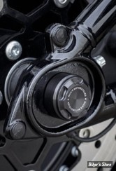 CACHES AXES DE ROUE ARRIERE - SOFTAIL MILWAUKEE EIGHT - SOFTAIL M8 18UP - RICK'S MOTORCYCLES - PREMIUM - NOIR - S8-3002500-0