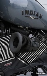 KIT FILTRE A AIR - INDIAN - ARLEN NESS - Velocity 90° Air Cleaner Kit -  NOIR ANODISÉ - 800-002