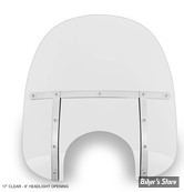 PARE BRISE DÉTACHABLE - MEMPHIS SHADES - MEMPHIS FATS - DÉCOUPE DE PHARE DE 9" - HAUTEUR 17" / 43CM - CLAIR - MEM3620