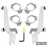 PARE BRISE DÉTACHABLE - MEMPHIS SHADES - SPORTSHIELD : KIT DE MONTAGE - SPORTSTER 11/19 - FINITION : ALU - MEK2000