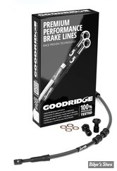 DURITE DE FREIN AVANT - SOFTAIL FXST 84/07 - LONGUEUR : +000 - OEM 45112-84 / B / 45199-99 / B - GOODRIDGE - NOIR - HD0025-1FB-BK