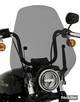 PARE BRISE DÉTACHABLE - MEMPHIS SHADES - RIO GRANDE / SPORTSHIELD - HAUTEUR 19" / 48.00CM - NOIR FUMÉ - MEP53112