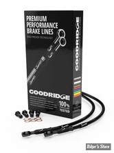 - DURITE DE FREIN AVANT - SOFTAIL DLSTF/B/B/N / FLS ABS - LONGUEUR : +000 - OEM 45829-11 / 42552-11 - GOODRIDGE - NOIR - HD0116-2FB-BK