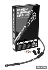- DURITE DE FREIN AVANT - SOFTAIL FLSTN 05/13 / FLS 12/15 - LONGUEUR : +000 - OEM 42314-08 - GOODRIDGE - NOIR - HD0072-1FB-BK