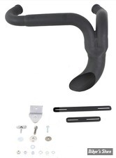 ECHAPPEMENT 2EN1 - Wyatt Gatling - DIAMÈTRE 2" A 3" - Sportster Flame Thrower Header Set  - NOIR