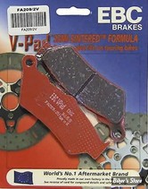 - PLAQUETTES DE FREIN - AVANT / ARRIERE - OEM 2202491 / 2204724 / 2206139 /  41300169 - VICTORY 1998/2017 / INDIAN SCOUT / HD XG - EBC - V-SERIES - SEMI-SINTERED - FA209/2V