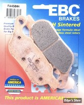 PLAQUETTES - SOFTAIL / DYNA 08/17 - 42298-08 - EBC - DOUBLE H SINTERED - FA458HH