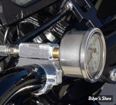 SUPPORT DE MANOMÈTRE D'HUILE POUR GUIDON DE : 1" / 25,40 MM - FEULING - ALU BRUT - 9052