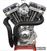 - ECHAPPEMENT  - V-TWIN / Wyatt Gatling  - SOFTAIL 86/17 - LAF Straight Down Drag Pipe Set w/o Heat Shields - 30-0006 - NOIR