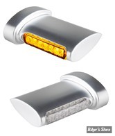 CLIGNOS DE SABRE - HEINZ BIKES - Winglets Turn Signal - 1 FONCTION CLIGNOTANT - CHROME SATIN