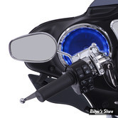 GRILLES DE HAUT PARLEUR AVANT - TOURING 14UP - CIRO - FAIRING DASH ACCENTS - ECLAIRAGE LED - CHROME