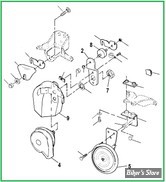  ECLATE K - PIECE N° 00 - ECLATE DES PIECES DE KLAXON - SPORTSTER 1986 UP