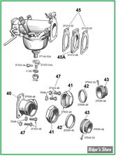  ECLATE M - PIECE N° 00 - ECLATE DES PIECES DE PIPE D'ADMISSION - WLDR, WR, K, KR 1941/1965